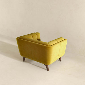 Addison Mid Century Modern Gold Velvet Lounge Chair