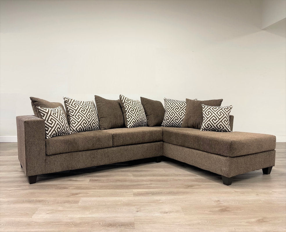 Mocha Fabric Sectional  110