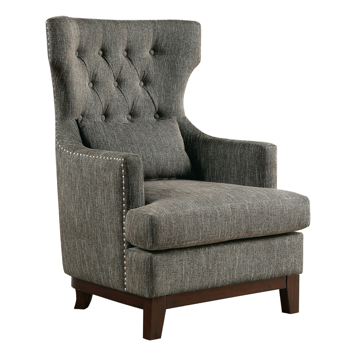 Adriano Brownish Grey Accent Chair 1217