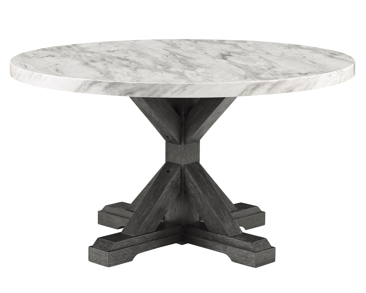 Vance Gray Round Dining Set 1318