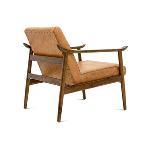 Brandon Tan Leather Lounge Chair