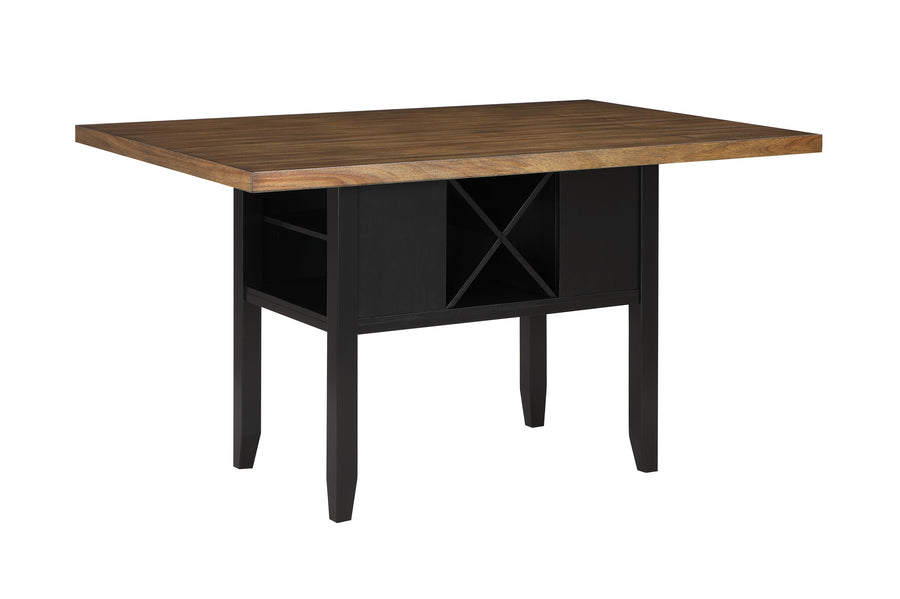 Dary Brown/Black Finish Counter Height Set 2620