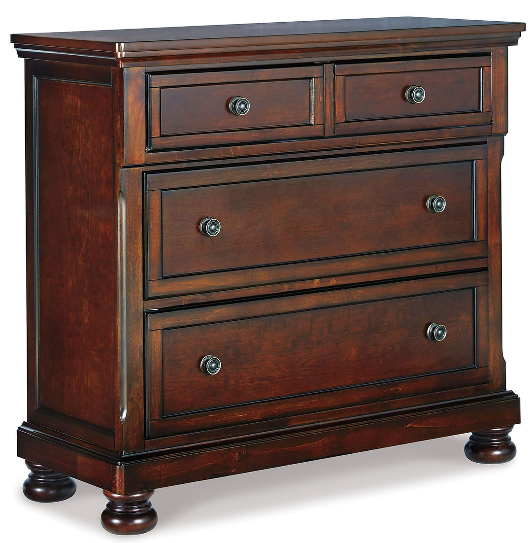 Porter Cherry Platform 4pc King Bedroom Set B697