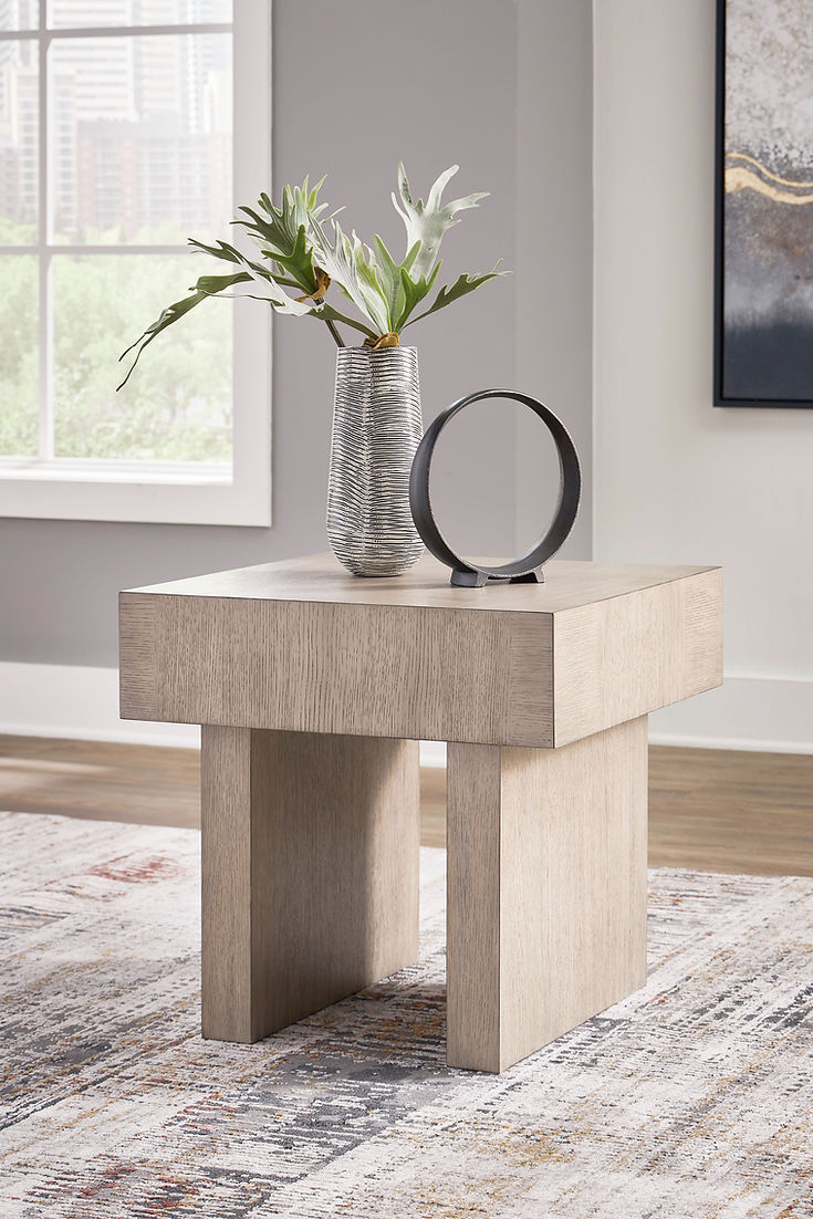 Jorlaina Light Grayish Brown End Table T922-2