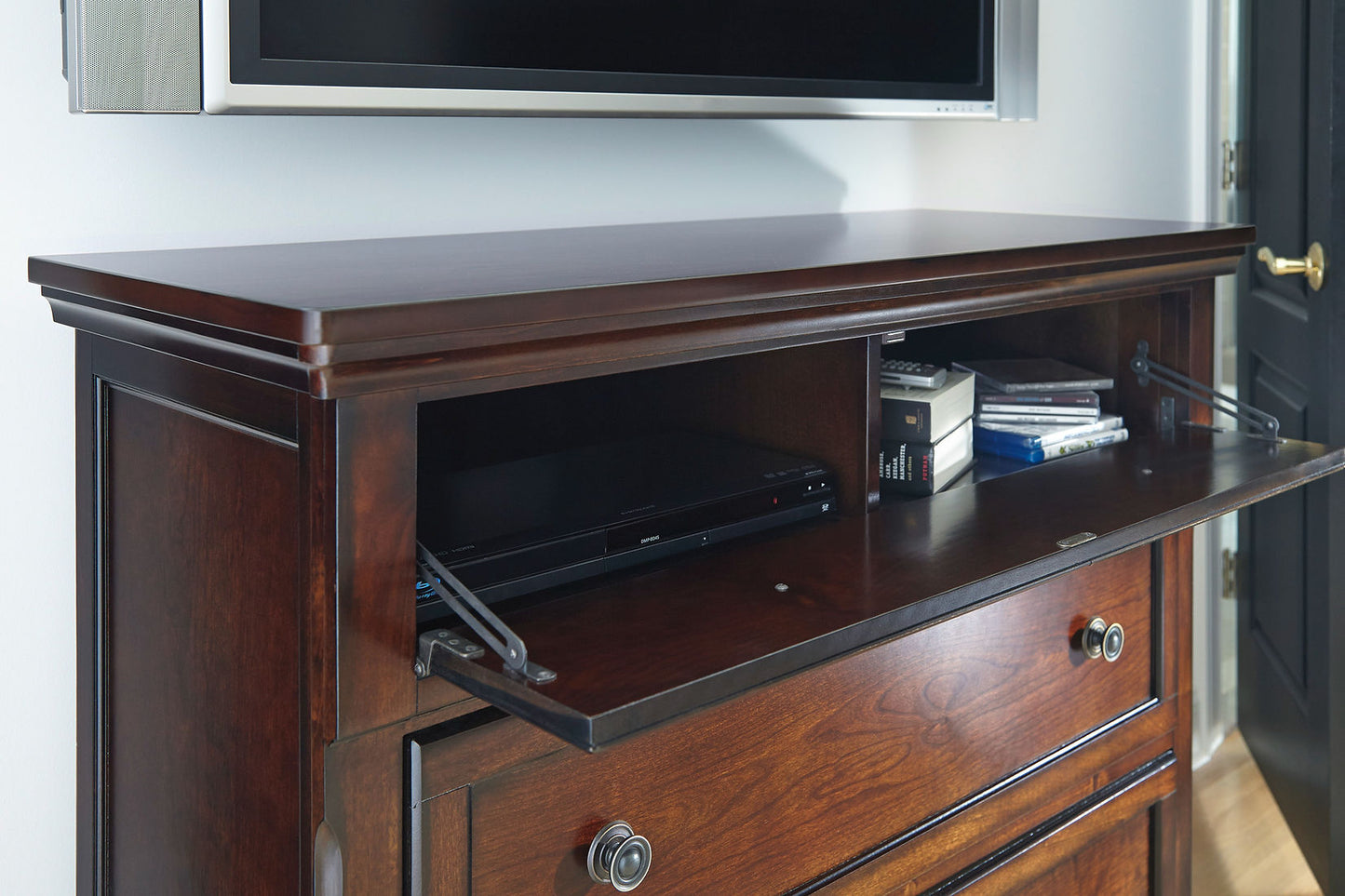 Porter Cherry Platform 4pc King Bedroom Set B697
