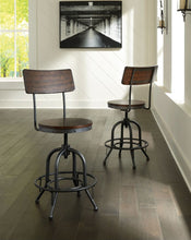 Load image into Gallery viewer, Odium Rustic Brown  Barstool D284-224 Set of 2