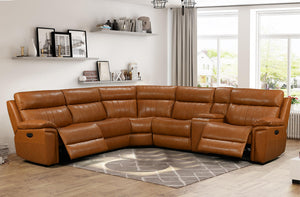 Fresno Camel POWER Reclining Sectional S7572
