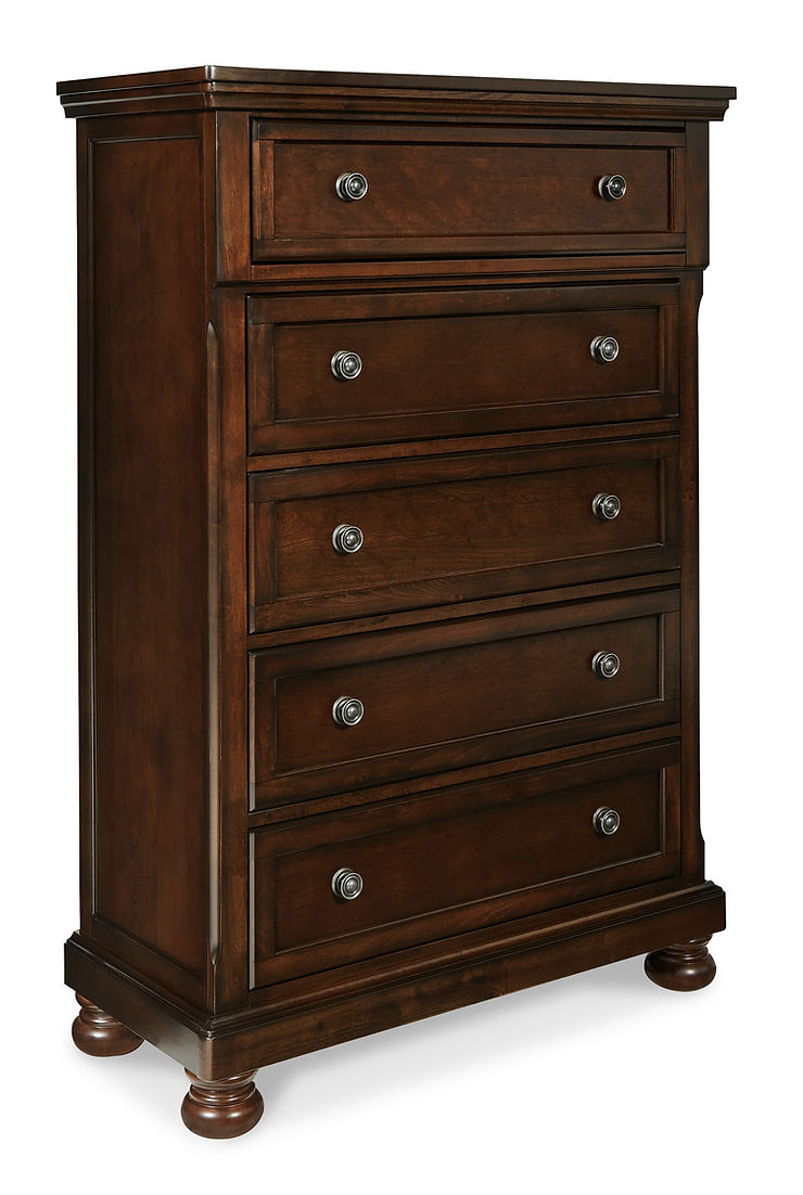 Porter Cherry Platform 4pc King Bedroom Set B697