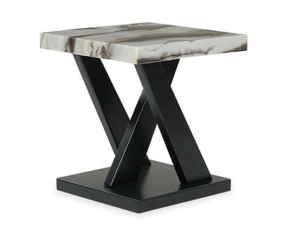 Cendill Dark Brown/White/Black Table (Set of 3) T403