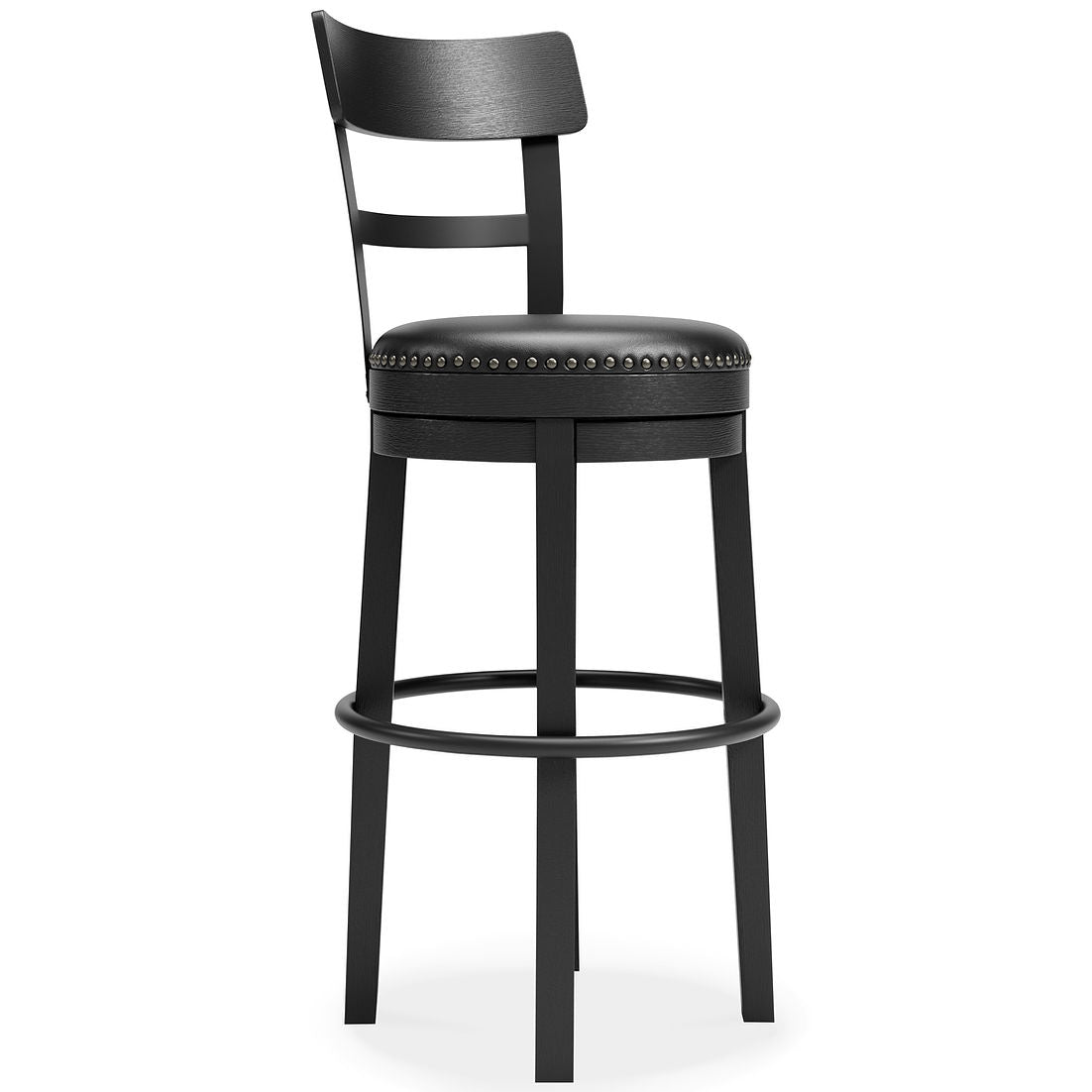 Valebeck Black Swivel Barstool D546