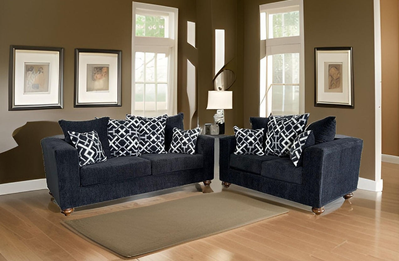 S305 Graphite Fabric Sofa and Loveseat