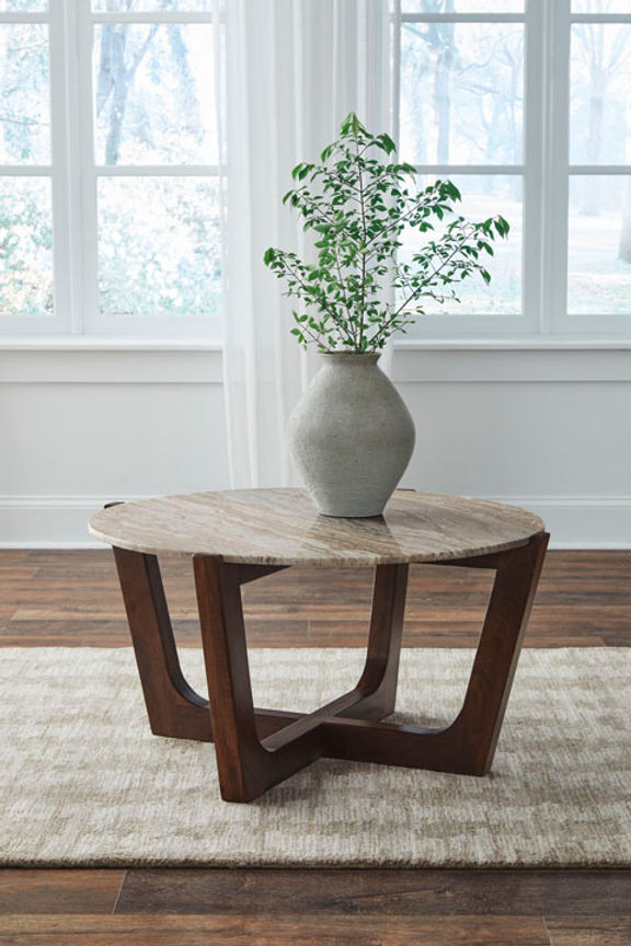 Tanidore Marble 3pc Coffee Table Set T667