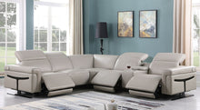 Load image into Gallery viewer, Lucca Grey 6pc POWER Reclining Sectional MI-1110