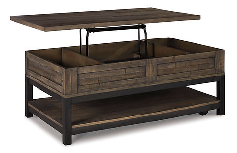 Johurst Grayish Brown Lift-top Coffee Table and 2 End Tables
T444