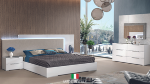 Fabiana Collection White LED Italian Bedroom Set