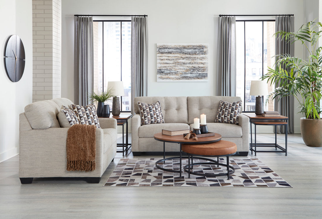 Mahoney Pebble Sofa and Loveseat 31004
