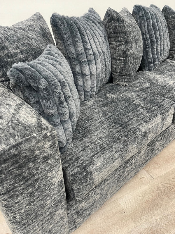 Charcoal Fabric Sectional 410