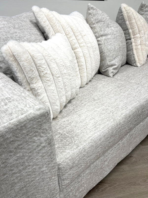 Cream/Grey Fabric Sectional 410