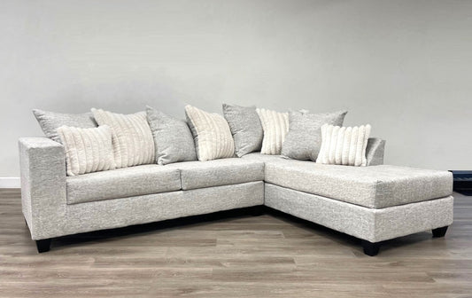 Cream/Grey Fabric Sectional 410