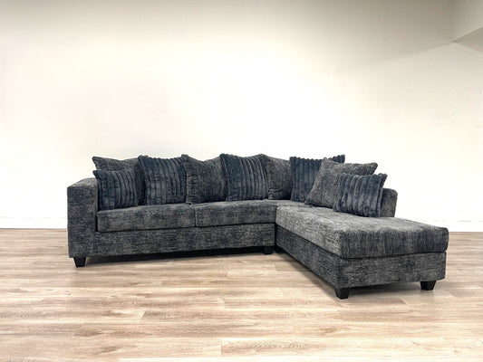 Charcoal Fabric Sectional 410