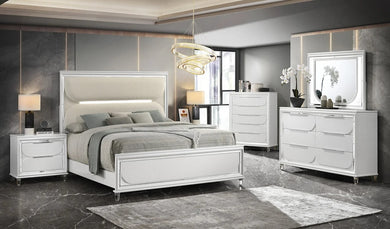 Eden White LED Panel Bedroom Set B7400