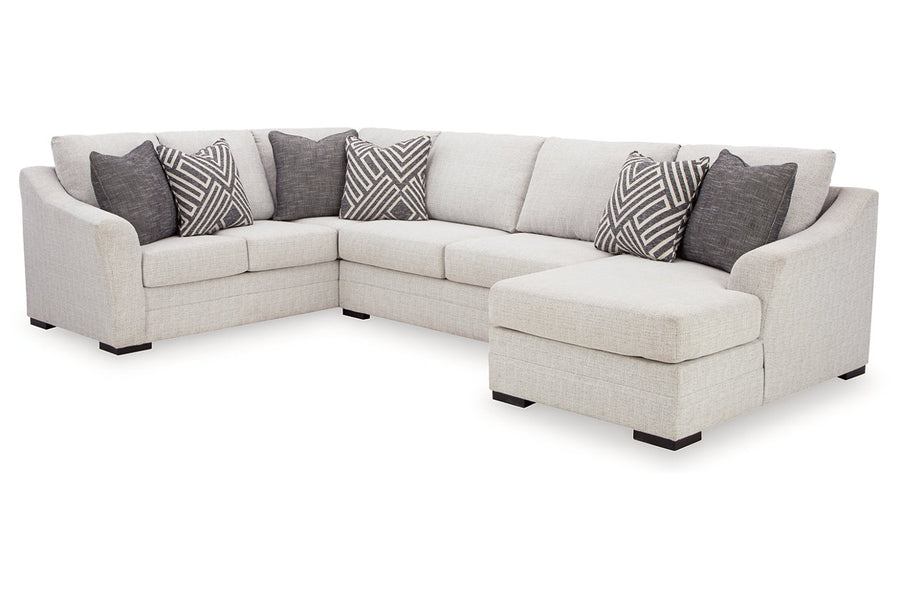 Koralynn Stone 3pc RAF Chaise Sectional 54102