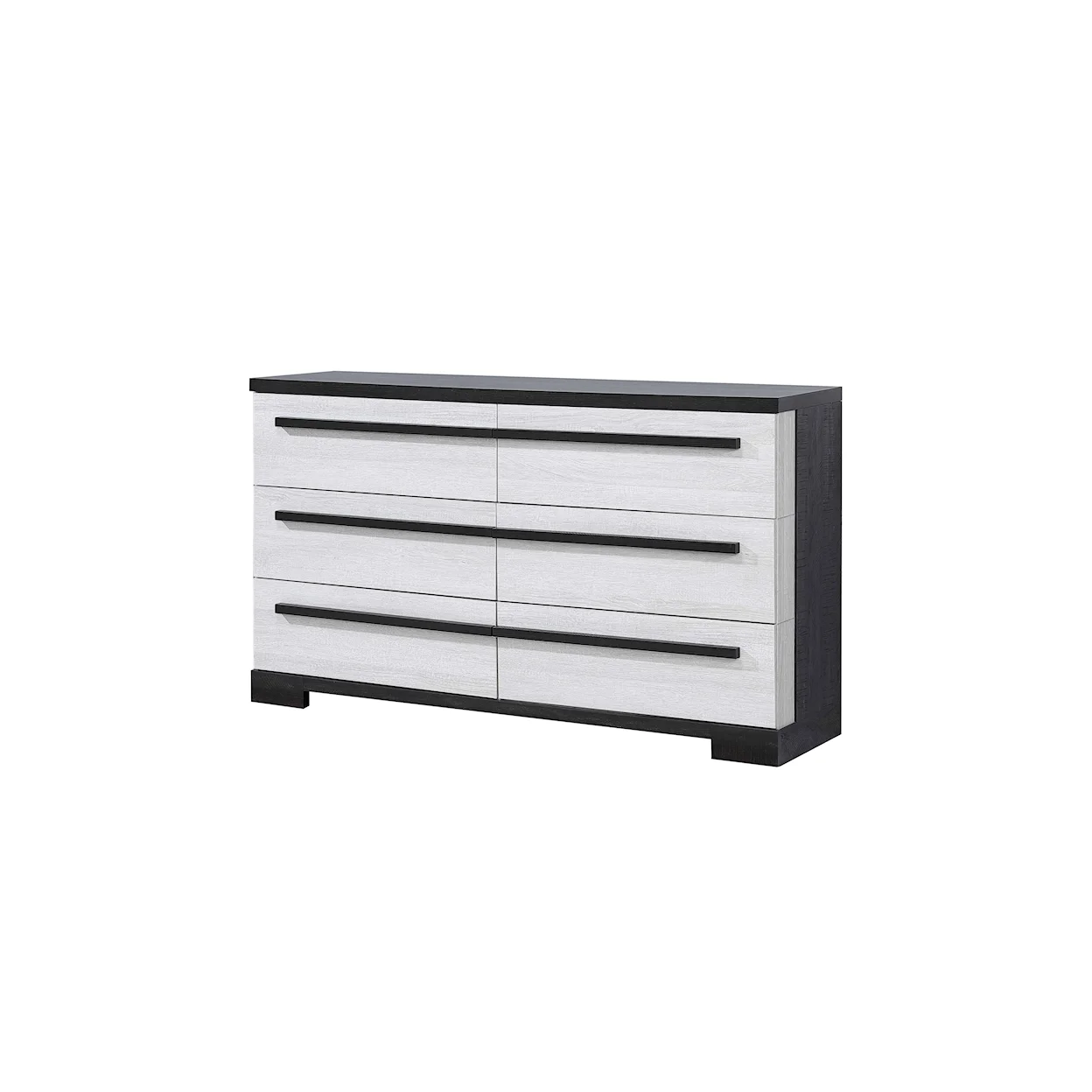 Remington Rustic Black/White Panel Bedroom Set B8162