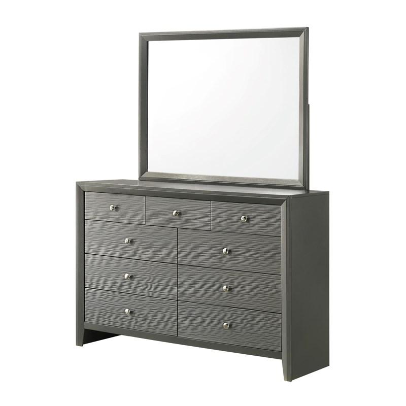 Denker Gunmetal Panel Bedroom Set B4715