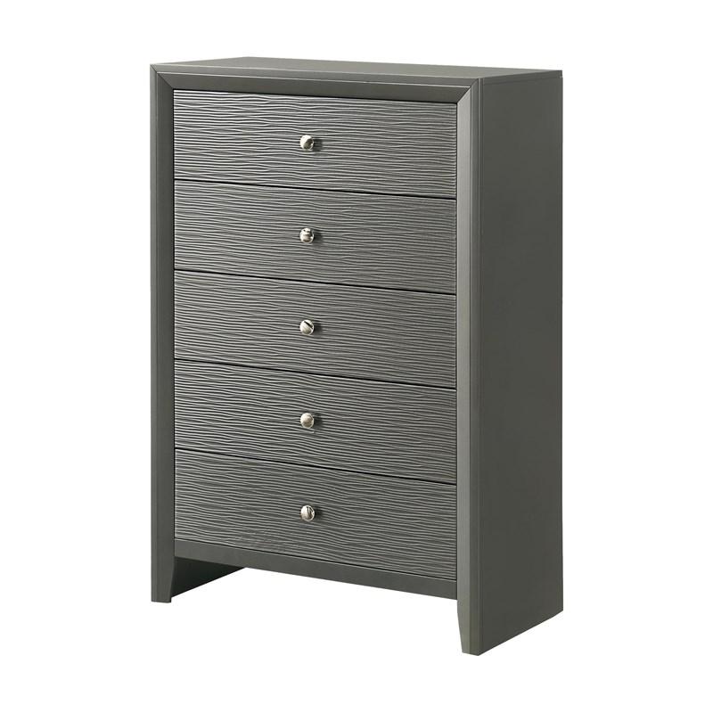 Denker Gunmetal Panel Bedroom Set B4715