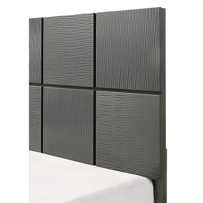 Denker Gunmetal Panel Bedroom Set B4715