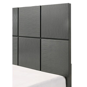 Denker Gunmetal Panel Bedroom Set  B4715