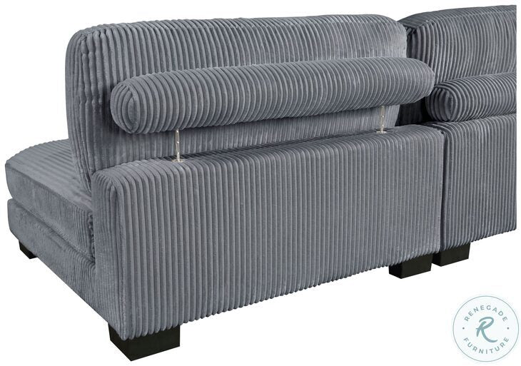Traverse Gray 6pc Modular Sectional with Ottoman 8555
