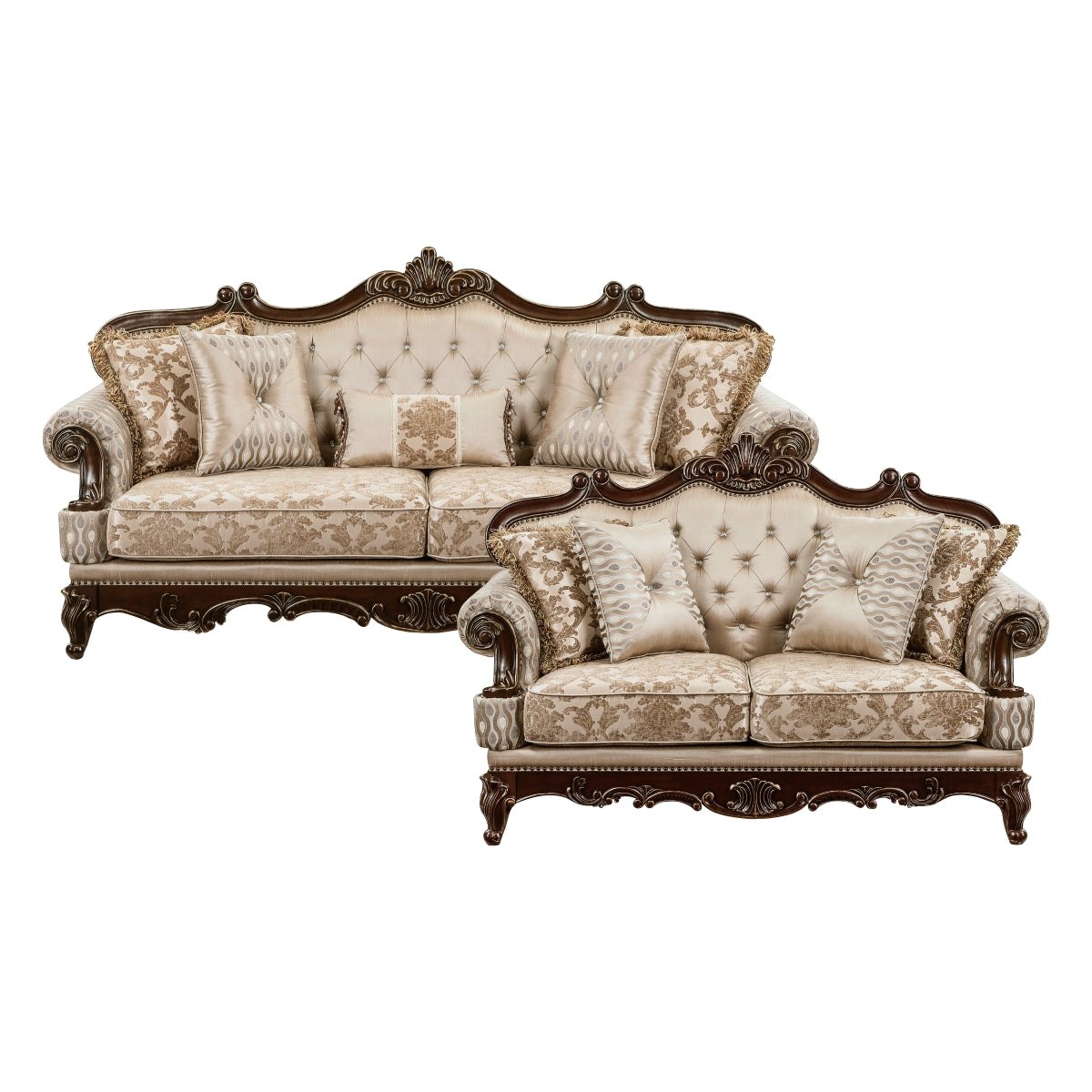 Balthazar Chenille Fabric Living Room Set 8570