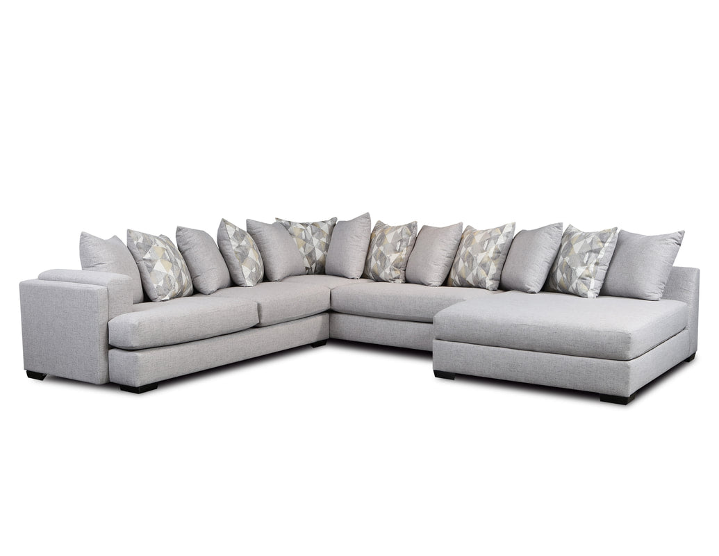 880 Gray Fabric OVERSIZED Sectional