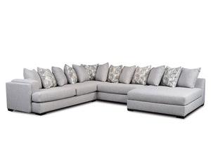880 Gray Fabric Oversized Sectional