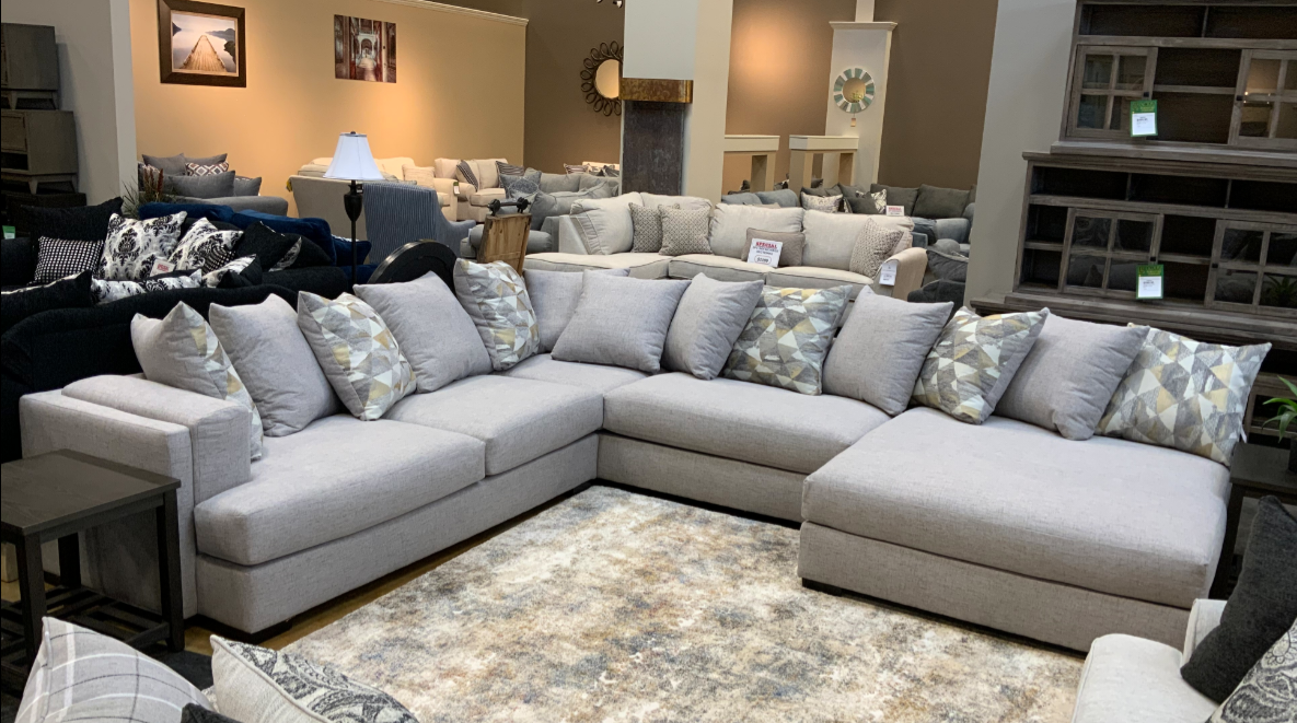 880 Gray Fabric OVERSIZED Sectional