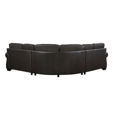 Wareham Dark Brown Top Grain Leather Sectional 9289