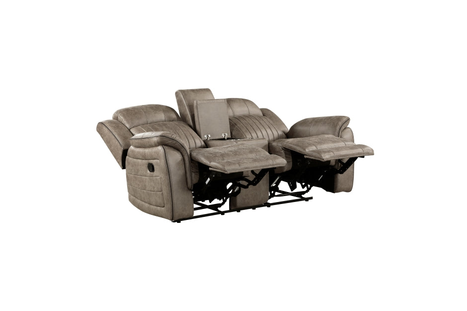 Centeroak Brown Reclining Sofa and Loveseat 9479
