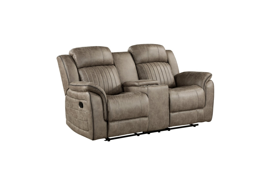 Centeroak Brown Reclining Sofa and Loveseat 9479
