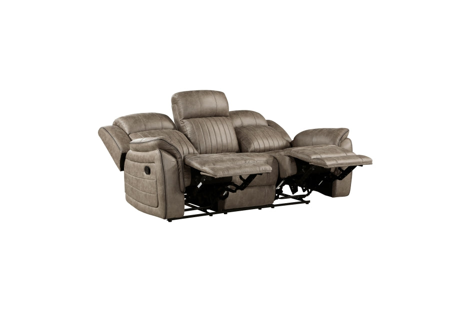 Centeroak Brown Reclining Sofa and Loveseat 9479