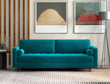 Load image into Gallery viewer, Anthony Teal Velvet Sofa