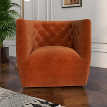 Load image into Gallery viewer, Delaney Orange Mid-Century Modern Swivel Chair