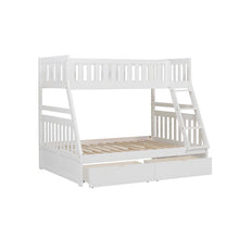 Load image into Gallery viewer, Galen White Twin/Full Bunk Bed with Storage | B2053