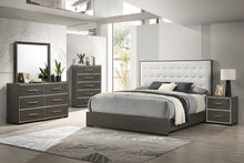 Load image into Gallery viewer, Sharpe Brown Upholstered Panel Bedroom Set B4100