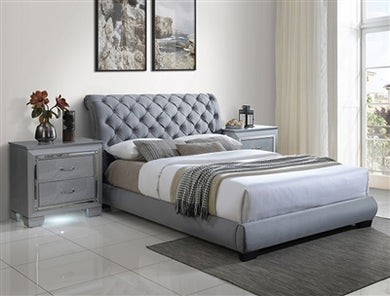 Carly Gray Finish King Bed 5093