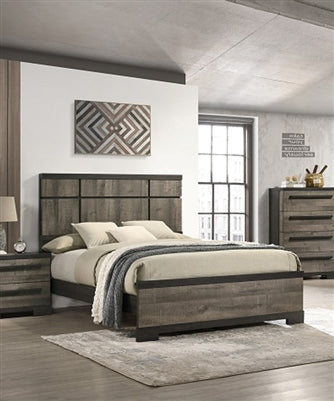 Remington Brown/Grey Finish Panel Bedroom Set B8160