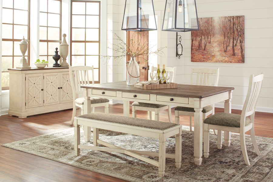 Bolanburg White/Brown 5PC Dining Room Set D647-25