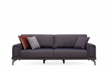 Load image into Gallery viewer, Evora Blue Gray 3-Seater Sofa Bed