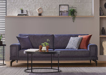 Load image into Gallery viewer, Evora Blue Gray 3-Seater Sofa Bed