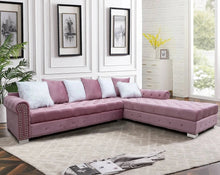 Load image into Gallery viewer, Malibu Pink Velvet Sectional S200